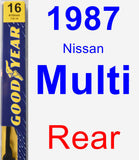 Rear Wiper Blade for 1987 Nissan Multi - Premium