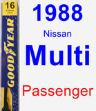 Passenger Wiper Blade for 1988 Nissan Multi - Premium