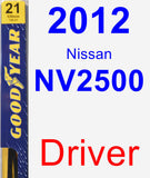 Driver Wiper Blade for 2012 Nissan NV2500 - Premium