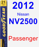 Passenger Wiper Blade for 2012 Nissan NV2500 - Premium