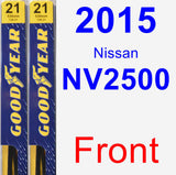 Front Wiper Blade Pack for 2015 Nissan NV2500 - Premium