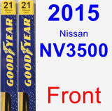 Front Wiper Blade Pack for 2015 Nissan NV3500 - Premium