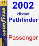 Passenger Wiper Blade for 2002 Nissan Pathfinder - Premium