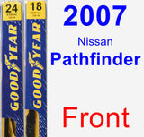 Front Wiper Blade Pack for 2007 Nissan Pathfinder - Premium