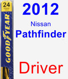 Driver Wiper Blade for 2012 Nissan Pathfinder - Premium