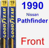 Front Wiper Blade Pack for 1990 Nissan Pathfinder - Premium