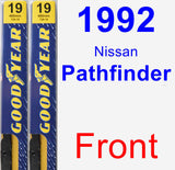 Front Wiper Blade Pack for 1992 Nissan Pathfinder - Premium