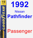 Passenger Wiper Blade for 1992 Nissan Pathfinder - Premium