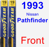 Front Wiper Blade Pack for 1993 Nissan Pathfinder - Premium