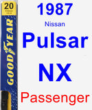 Passenger Wiper Blade for 1987 Nissan Pulsar NX - Premium