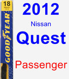 Passenger Wiper Blade for 2012 Nissan Quest - Premium