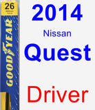 Driver Wiper Blade for 2014 Nissan Quest - Premium