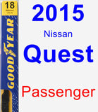 Passenger Wiper Blade for 2015 Nissan Quest - Premium