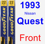 Front Wiper Blade Pack for 1993 Nissan Quest - Premium