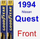 Front Wiper Blade Pack for 1994 Nissan Quest - Premium