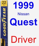 Driver Wiper Blade for 1999 Nissan Quest - Premium