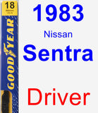 Driver Wiper Blade for 1983 Nissan Sentra - Premium