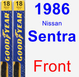 Front Wiper Blade Pack for 1986 Nissan Sentra - Premium