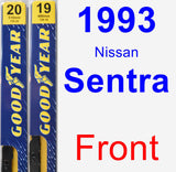 Front Wiper Blade Pack for 1993 Nissan Sentra - Premium