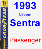 Passenger Wiper Blade for 1993 Nissan Sentra - Premium