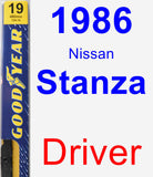 Driver Wiper Blade for 1986 Nissan Stanza - Premium