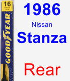 Rear Wiper Blade for 1986 Nissan Stanza - Premium