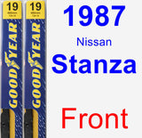 Front Wiper Blade Pack for 1987 Nissan Stanza - Premium