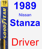 Driver Wiper Blade for 1989 Nissan Stanza - Premium