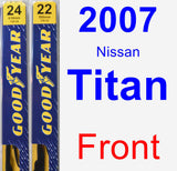 Front Wiper Blade Pack for 2007 Nissan Titan - Premium