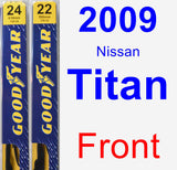 Front Wiper Blade Pack for 2009 Nissan Titan - Premium