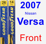 Front Wiper Blade Pack for 2007 Nissan Versa - Premium