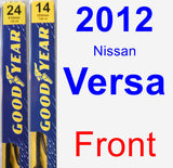 Front Wiper Blade Pack for 2012 Nissan Versa - Premium