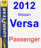 Passenger Wiper Blade for 2012 Nissan Versa - Premium