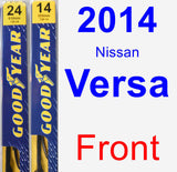 Front Wiper Blade Pack for 2014 Nissan Versa - Premium