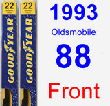 Front Wiper Blade Pack for 1993 Oldsmobile 88 - Premium