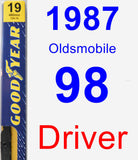 Driver Wiper Blade for 1987 Oldsmobile 98 - Premium