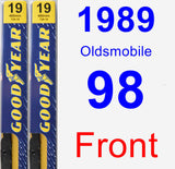 Front Wiper Blade Pack for 1989 Oldsmobile 98 - Premium