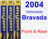 Front & Rear Wiper Blade Pack for 2004 Oldsmobile Bravada - Premium