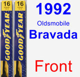 Front Wiper Blade Pack for 1992 Oldsmobile Bravada - Premium