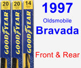 Front & Rear Wiper Blade Pack for 1997 Oldsmobile Bravada - Premium