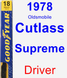 Driver Wiper Blade for 1978 Oldsmobile Cutlass Supreme - Premium