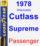 Passenger Wiper Blade for 1978 Oldsmobile Cutlass Supreme - Premium