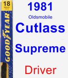 Driver Wiper Blade for 1981 Oldsmobile Cutlass Supreme - Premium