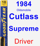 Driver Wiper Blade for 1984 Oldsmobile Cutlass Supreme - Premium