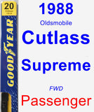 Passenger Wiper Blade for 1988 Oldsmobile Cutlass Supreme - Premium