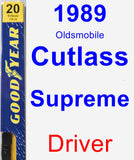 Driver Wiper Blade for 1989 Oldsmobile Cutlass Supreme - Premium