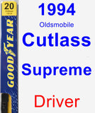 Driver Wiper Blade for 1994 Oldsmobile Cutlass Supreme - Premium