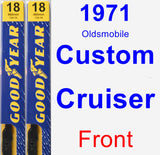Front Wiper Blade Pack for 1971 Oldsmobile Custom Cruiser - Premium