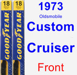 Front Wiper Blade Pack for 1973 Oldsmobile Custom Cruiser - Premium