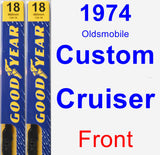 Front Wiper Blade Pack for 1974 Oldsmobile Custom Cruiser - Premium